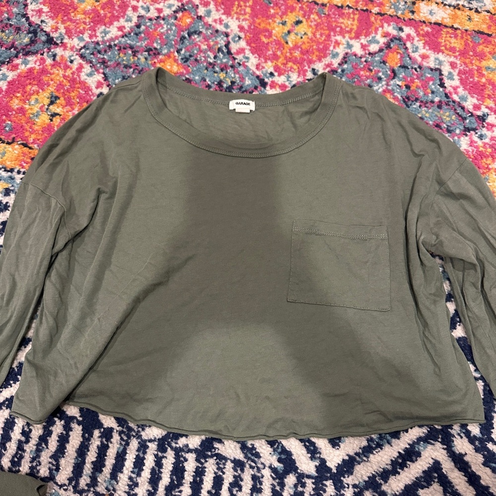 Garage Olive Long Sleeve Women's Top